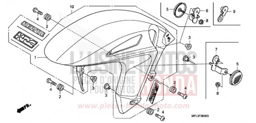 AILE AVANT CBR1000RR9 de 2009